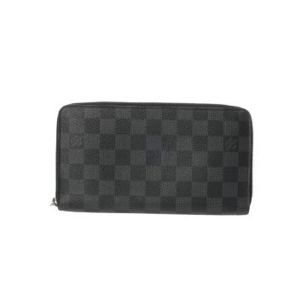 LOUIS VUITTON Louis Vuitton Damier Graphite Zippy Organizer Black Gray N63077...